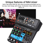 TEYUN NA4 Console di missaggio audio a 4 canali