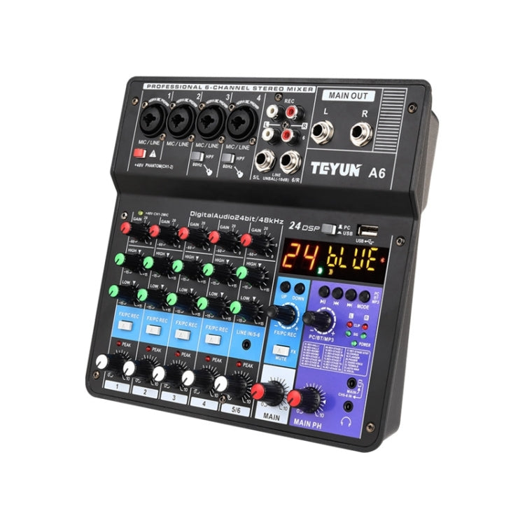 Console di missaggio audio TEYUN NA6 a 6 canali