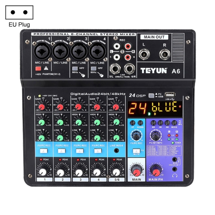 TEYUN NA6 Console di missaggio audio a 6 canali