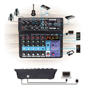 TEYUN NA6 Console di missaggio audio a 6 canali