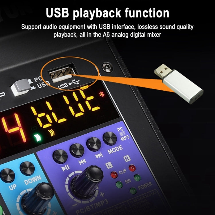 TEYUN NA6 Console di missaggio audio a 6 canali