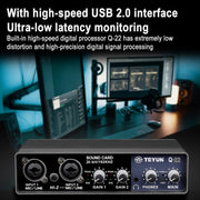 Free Scrive External Microphone Sound Card for Computer TEYUN Q-22 USB