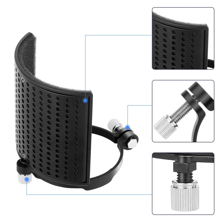 TEYUN PS-4x3 U-Shaped Condenser Microphone Table Stand Audio Accessory Clip