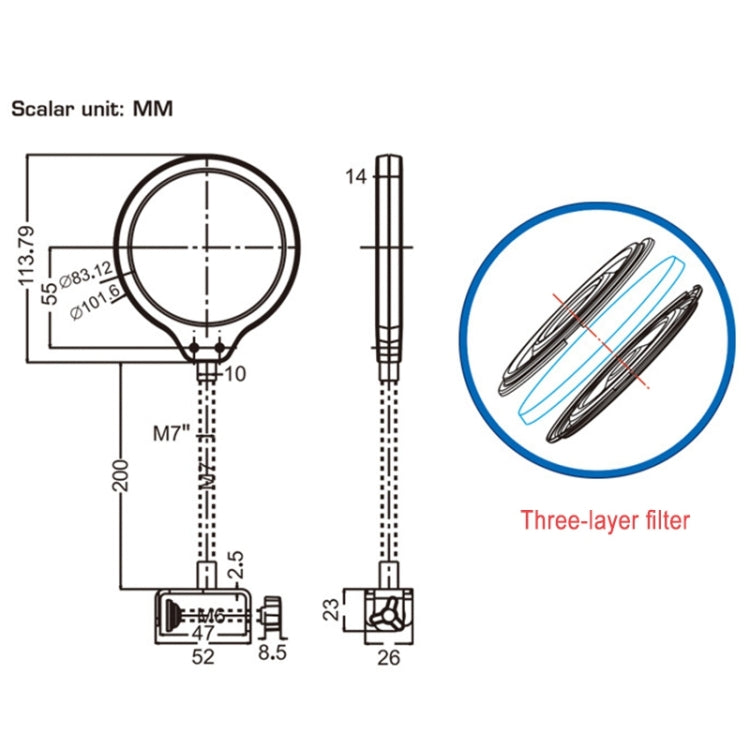 Copertura antivento per microfono TEYUN PS-3 26cm