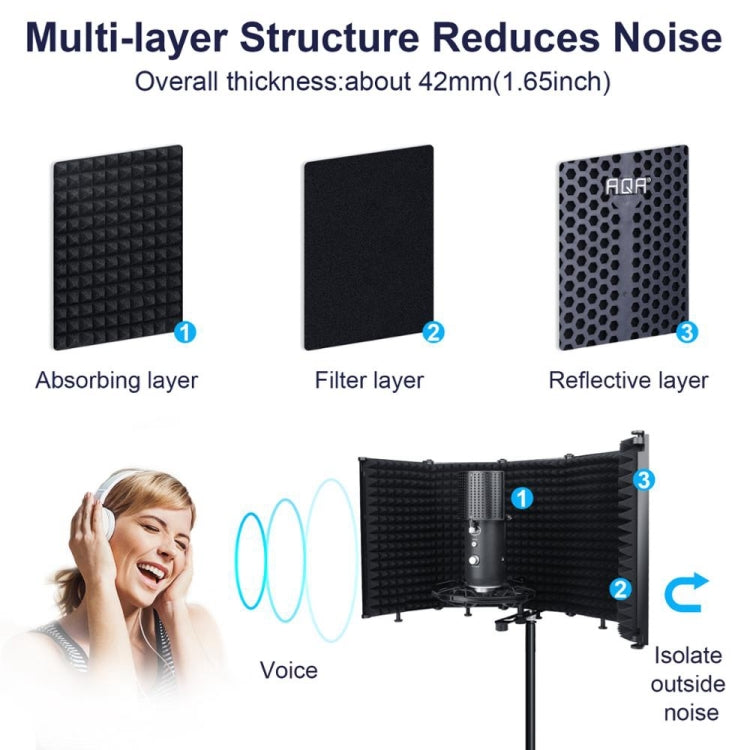 TEYUN S5 Microphone Soundproof Cover Windscreen and Sound-absorbing Accessories, S5