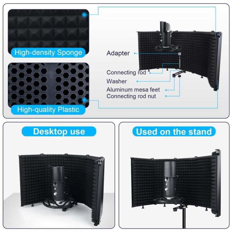 TEYUN S5 Microphone Soundproof Cover Windscreen and Sound-absorbing Accessories, S5