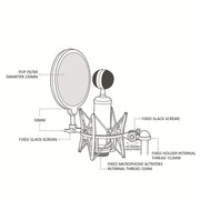 SH-101 ABS Shock Mount for Live Microphone, SH-101