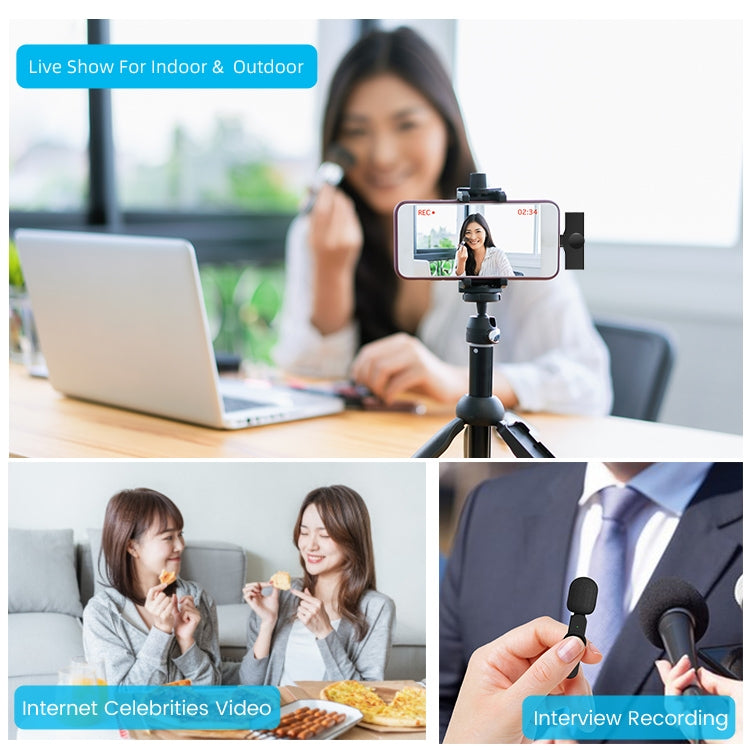 EP033T Wireless Lavalier Microphone with USB-C/Type-C Interface, EP033T Type-C