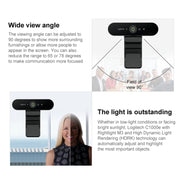 Logitech C1000e BRIO 4K HD Videocamera grandangolare per computer live con microfono, C1000e