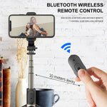 Supporto selfie stick con treppiede e telecomando Bluetooth