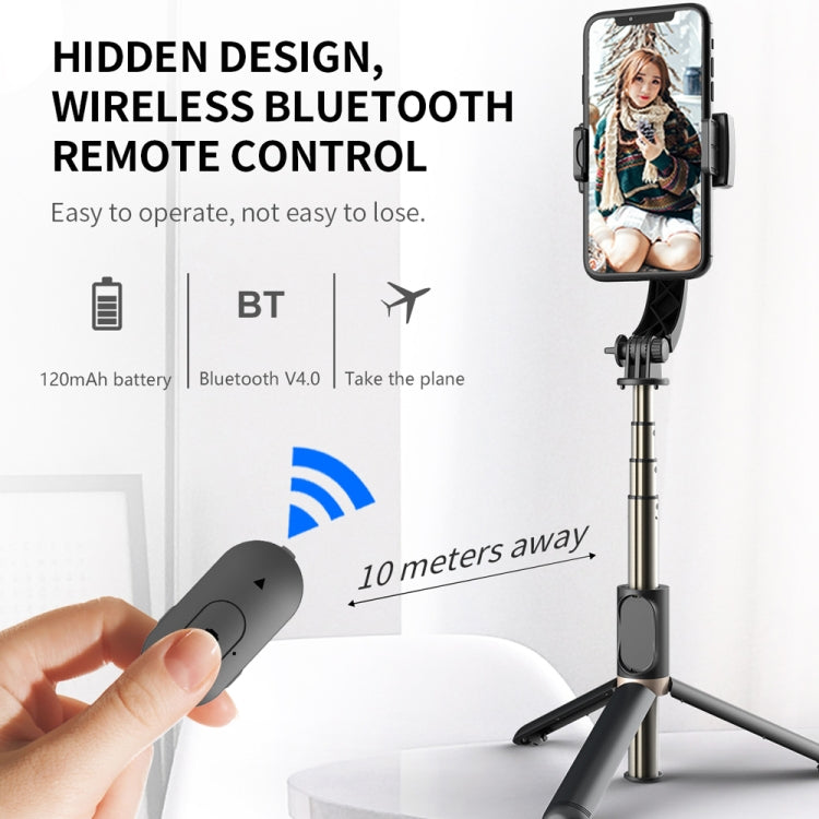 Q08 Bluetooth Gimbal Stabilizer Remote Control Tripod Selfie Stick, Q08 (Black), Q08 (White)