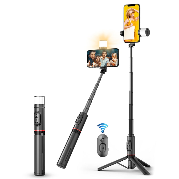 Bastone selfie con treppiede e luce rotante Bluetooth