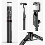 Bastone selfie con treppiede e luce rotante Bluetooth