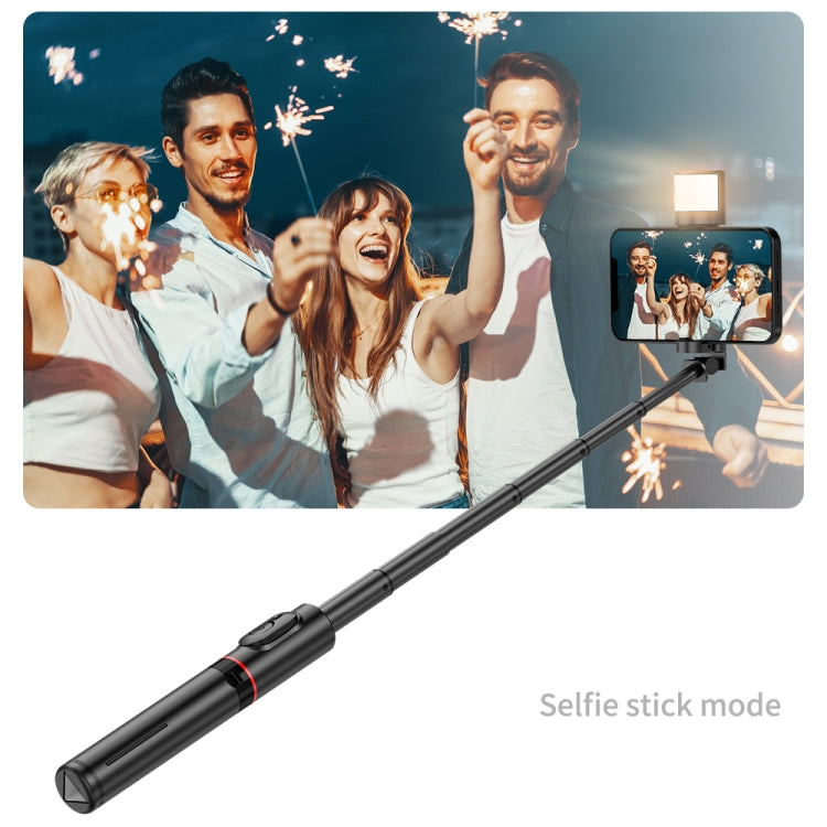 Q12s Bluetooth Remote Control Rotatable Fill Light Tripod Selfie Stick, Q12s