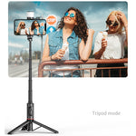 Bastone selfie con treppiede e luce rotante Bluetooth