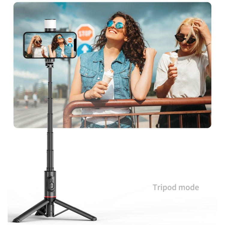 Bastone selfie con treppiede e luce rotante Bluetooth