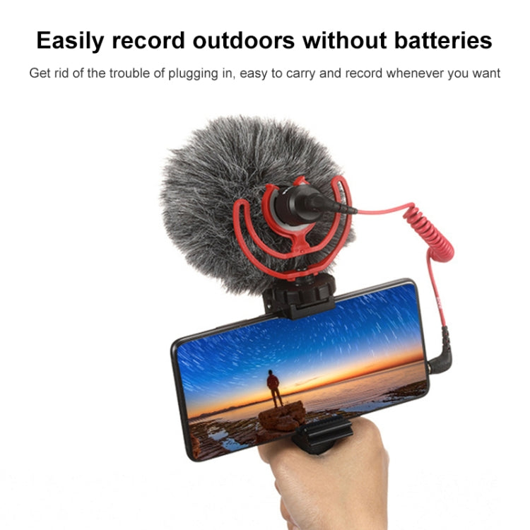 M30 Portable Wired Condenser Microphone Shotgun Travel Vlog Record Studio Video for Camera Phone