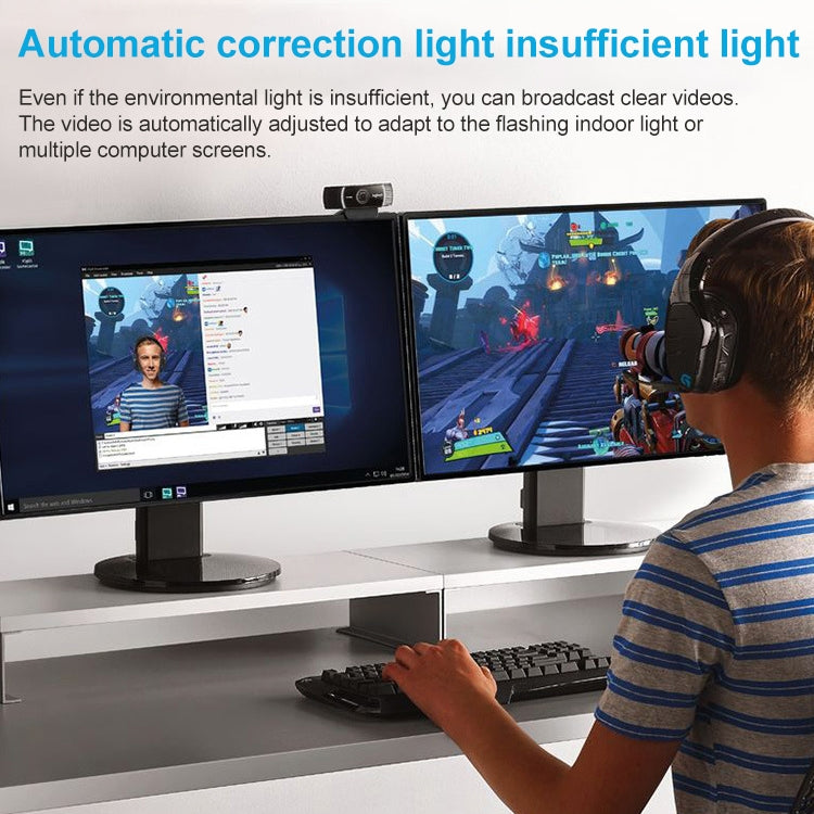 Logitech C922 Pro HD Pro Autofocus Webcam con streaming integrata Videocamera web 1080P, C922 Pro
