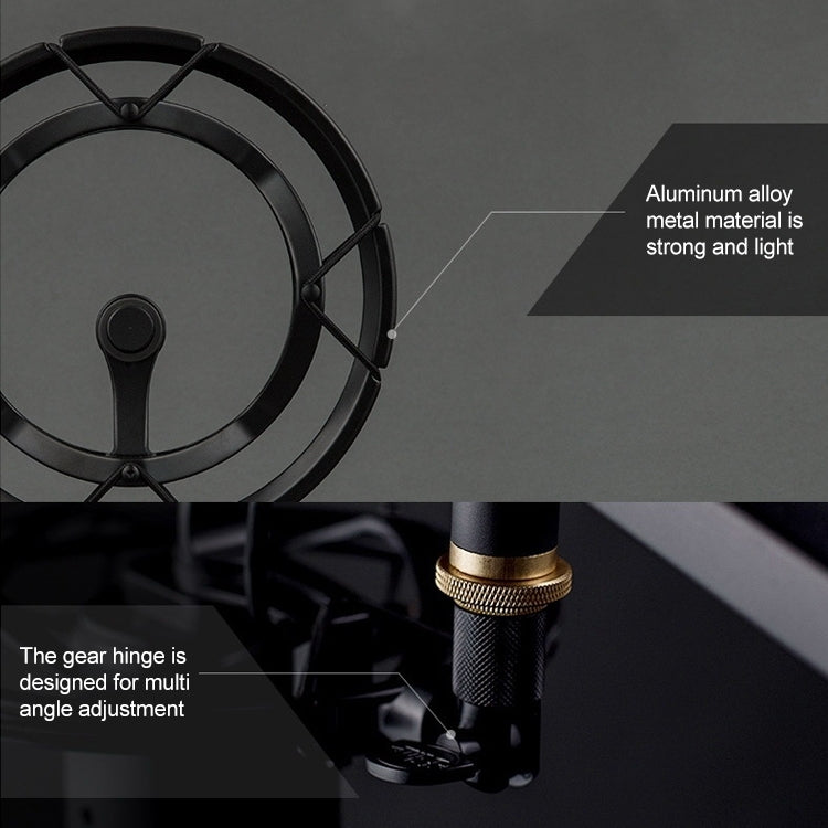 Supporto in metallo per microfono con adattatore 3/8"