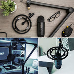 Supporto in metallo per microfono con adattatore 3/8"