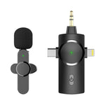 Microfono wireless lavalier 3 in 1 con riduzione rumore