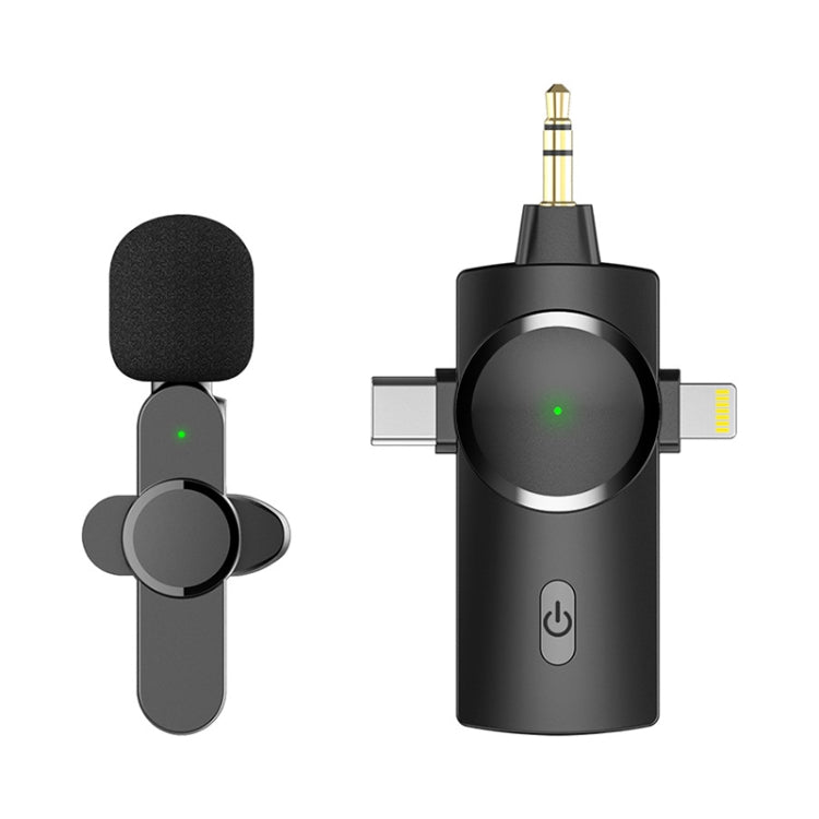 Microfono wireless lavalier 3 in 1 con riduzione rumore