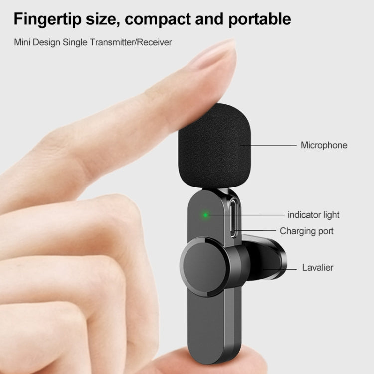 Microfono wireless lavalier con riduzione rumore 3 in 1