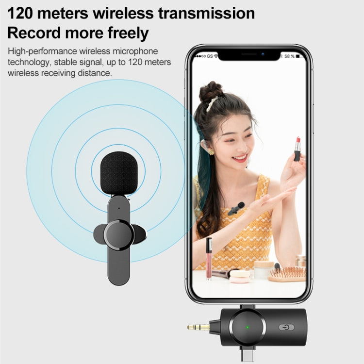 Microfono wireless lavalier con riduzione rumore 3 in 1