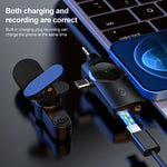 Microfono wireless lavalier con riduzione rumore 3 in 1