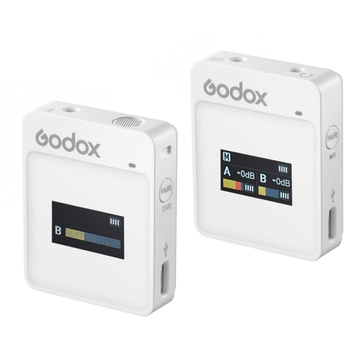 Godox MoveLink II M1 Sistema microfonico lavalier wireless con trasmettitori e ricevitore per fotocamere DSLR e videocamere, MoveLink II M1