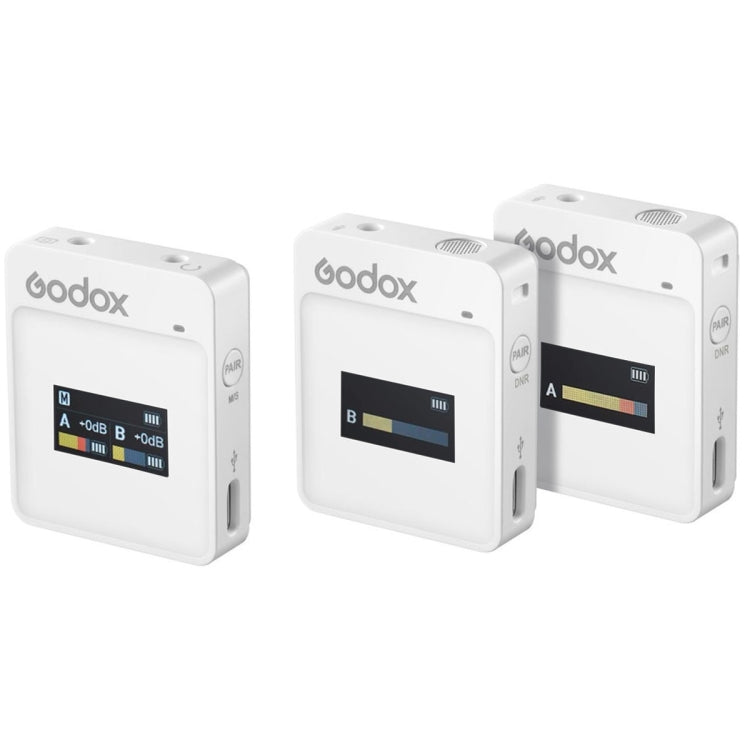 Godox MoveLink II M2 Sistema microfonico lavalier wireless con 2 trasmettitori e 1 ricevitore per fotocamere DSLR e videocamere, MoveLink II M2