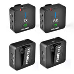Microfono wireless YELANGU MX5S 2.4G con 1 ricevitore e 2 trasmet