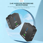 Microfono wireless YELANGU MX5S 2.4G con 1 ricevitore e 2 trasmet