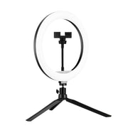 Treppiede regolabile 10 pollici con luce LED e morsetto smartphon