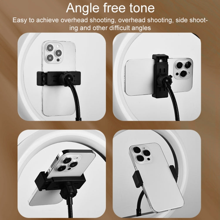 Treppiede regolabile 10 pollici con luce LED e morsetto smartphon