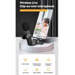 Microfono lavalier wireless con interfaccia USB-C