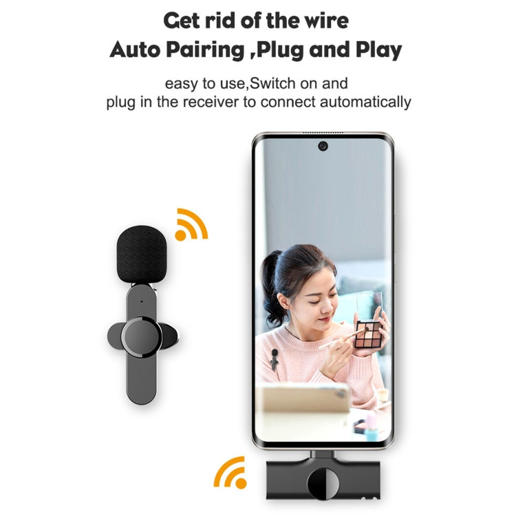 Microfono lavalier wireless con interfaccia USB-C