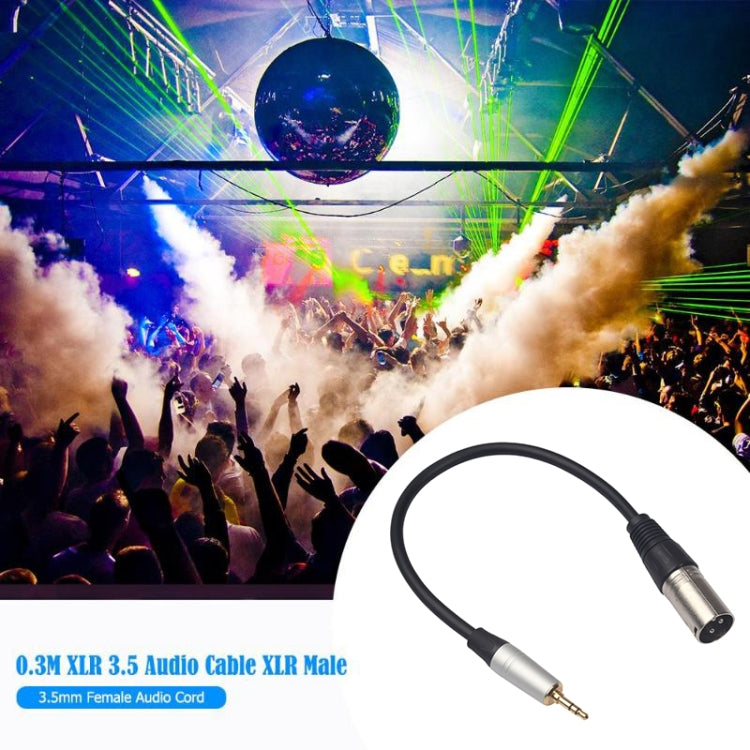 TC210KM173 3.5mm Male to XLR Male Audio Cable, Length: 0.3m, 3.5mm Male to XLR Male