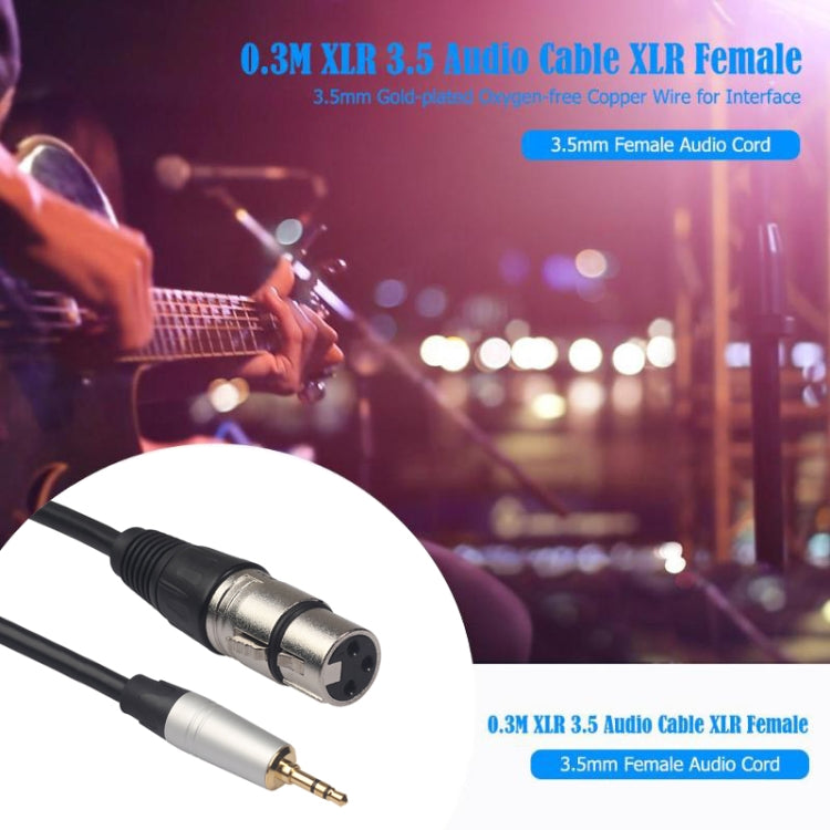 TC210KF183 Cavo audio da 3,5 mm maschio a XLR femmina, lunghezza: 0,3 m, 3.5mm Male to XLR Female