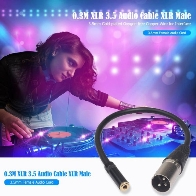 TC227K17-03 3.5mm Female to XLR Male Audio Cable, Length: 0.3m, 3.5mm Female to XLR Male