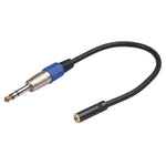 Cavo audio 6,35 mm maschio a 3,5 mm femmina 0,3 m