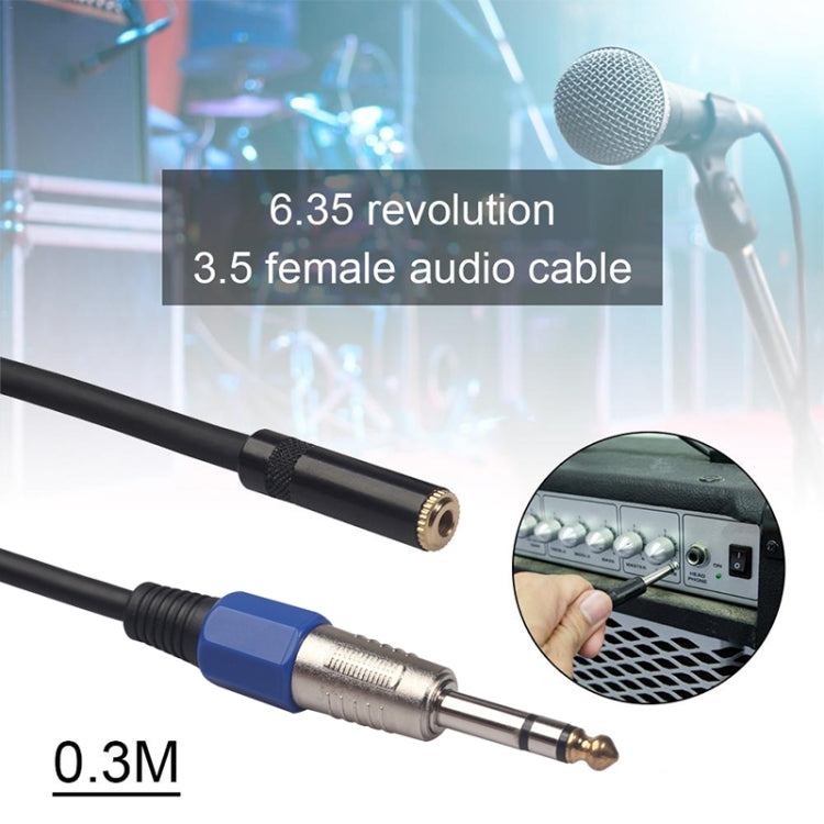 3094MF-03 6.35mm Male to 3.5mm Female Audio Cable, Length: 0.3m, 3094MF-03 6.35mm Male to 3.5mm Female