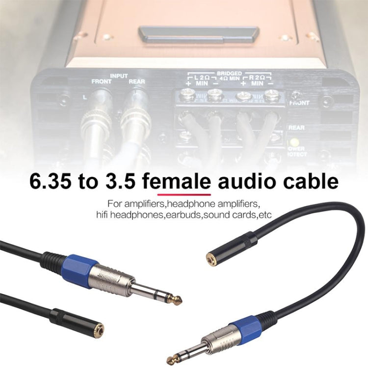 3094MF-03 6.35mm Male to 3.5mm Female Audio Cable, Length: 0.3m, 3094MF-03 6.35mm Male to 3.5mm Female