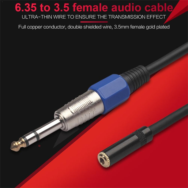 3094MF-03 6.35mm Male to 3.5mm Female Audio Cable, Length: 0.3m, 3094MF-03 6.35mm Male to 3.5mm Female