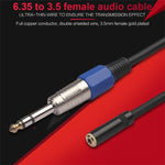 Cavo audio 6,35 mm maschio a 3,5 mm femmina 0,3 m