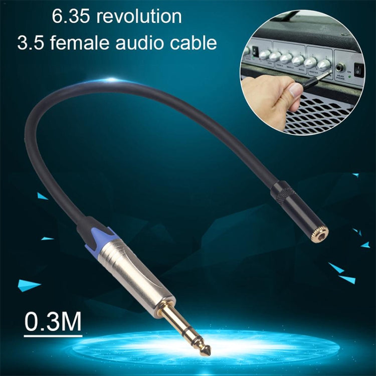 TC203NF03 6.35mm Male to 3.5mm Female Audio Cable, Length: 0.3m, TC203NF03 6.35mm Male to 3.5mm Female