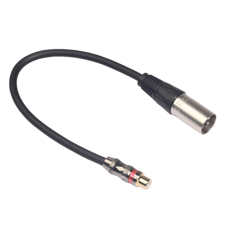 TR026K17-03 RCA Female to XLR Male Audio Cable, Length: 0.3m, RCA Female to XLR Male