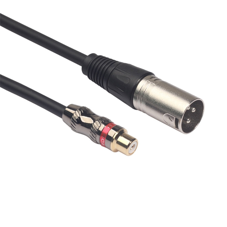 TR026K17-03 RCA Female to XLR Male Audio Cable, Length: 0.3m, RCA Female to XLR Male