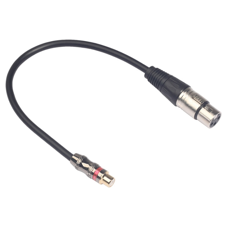 TR026K18-03 RCA Female to XLR Female Audio Cable, Length: 0.3m, RCA Female to XLR Female