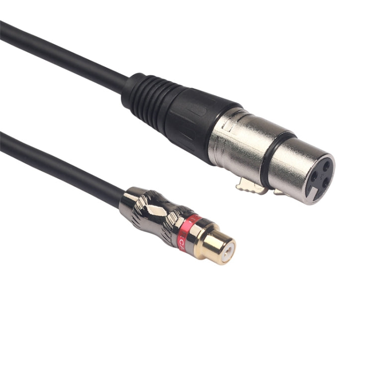 TR026K18-03 RCA Female to XLR Female Audio Cable, Length: 0.3m, RCA Female to XLR Female